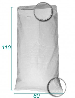 worek do transportu luzem z polipropylenu (pp), biały, 60 x 110 cm