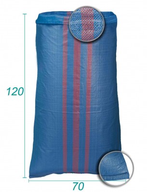 worek tkany z polipropylenu, kolor: niebieski, wymiary: 70 x 120 cm