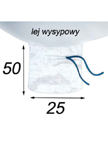 lej wysypowy 25x50