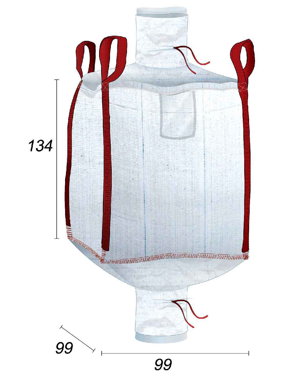 big bag z podwójnym wkładem foliowym wewnętrznym 70 µm
