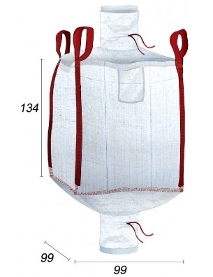 big bag z podwójnym wkładem foliowym wewnętrznym 70 µm