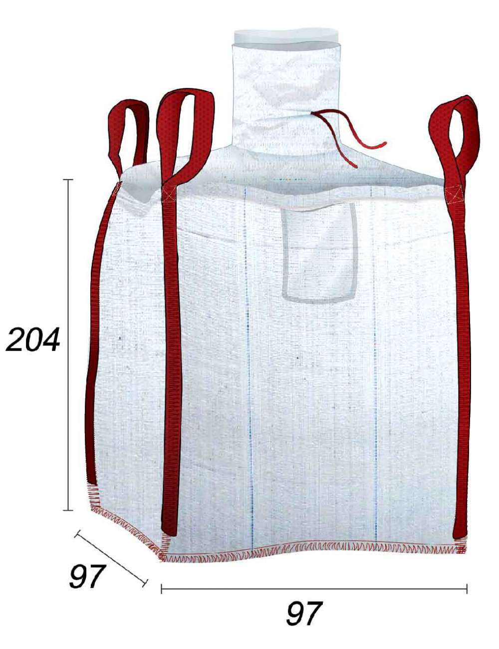 big bag z podwójną ścianką i wkładem wewnętrznym z pe