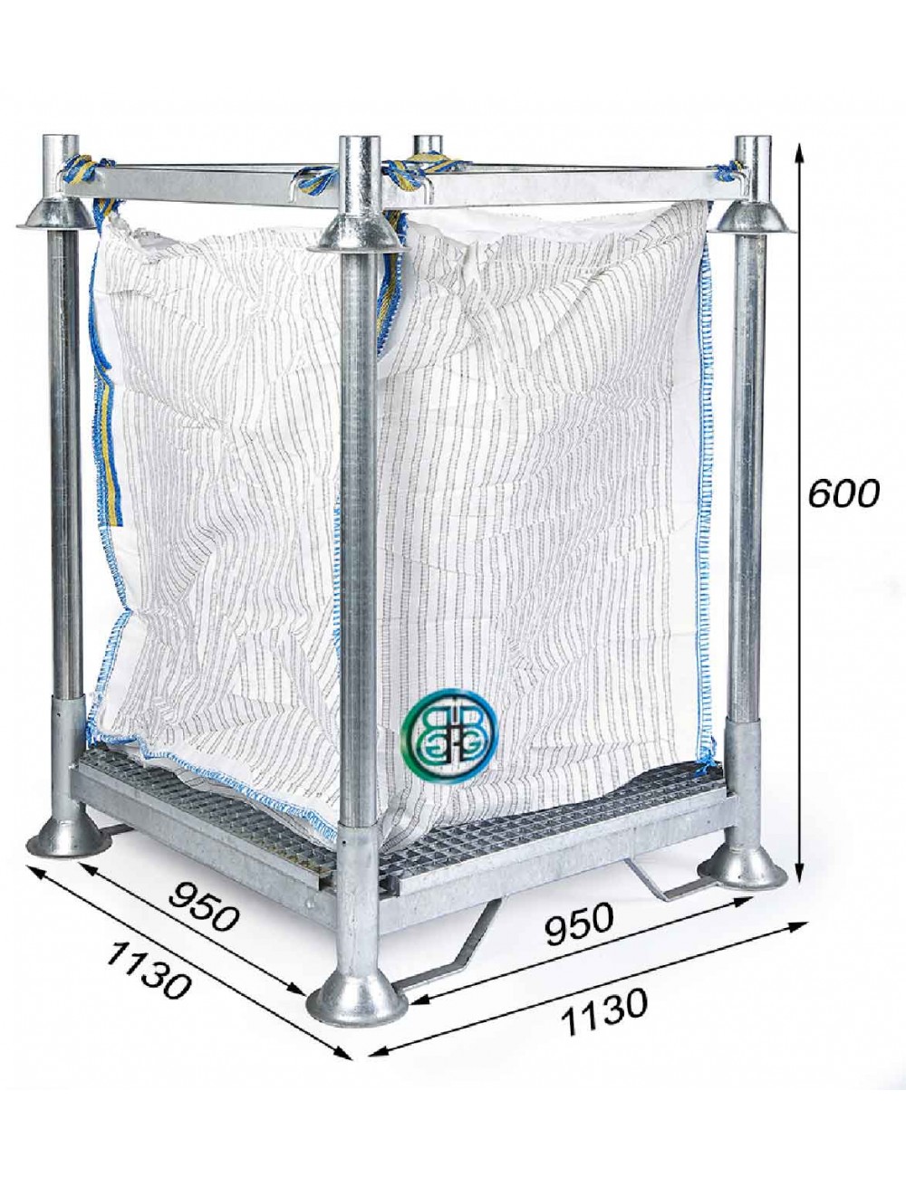 rama wsporcza do filtracji big-bag wysokość 60,0 cm