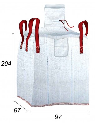 big bag z podwójną powłoką i wewnętrznym wkładem ochronnym